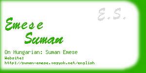 emese suman business card